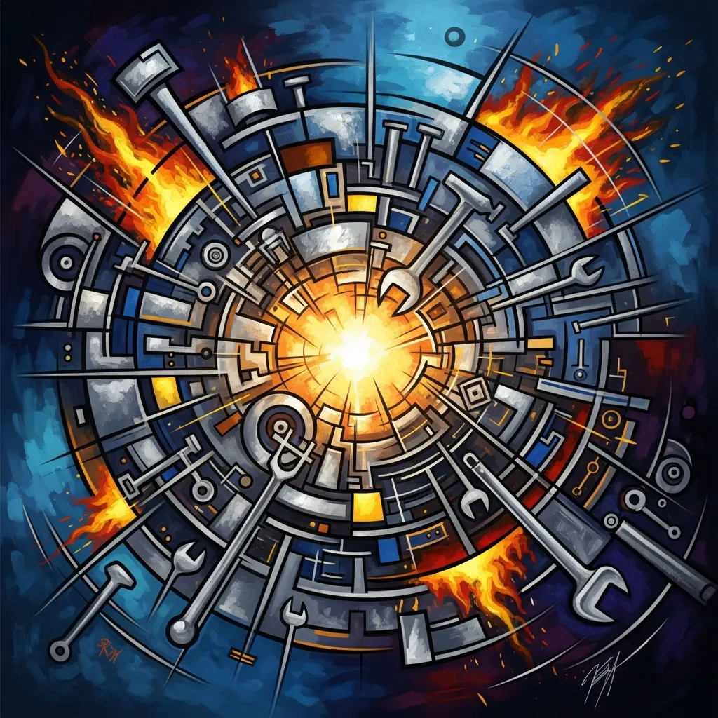 Vår verkstad representerad abstrakt